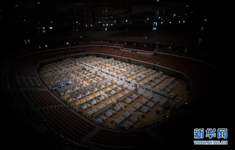 3月8日，武漢體育中心方艙醫院送走最后一批痊愈患者，正式休艙。這是休艙的武漢體育中心方艙醫院。 新華社記者 肖藝九 攝