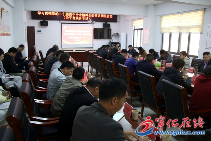 學(xué)習(xí)貫徹黨的二十屆四中全會(huì)精神縣委宣講團(tuán)赴鄉(xiāng)鎮(zhèn)宣講