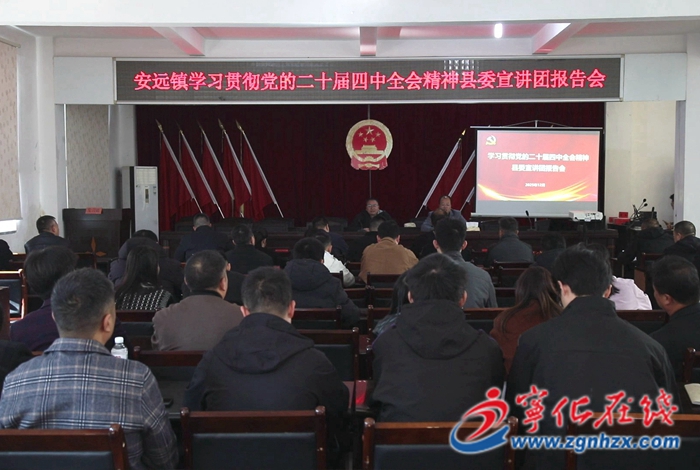學(xué)習(xí)貫徹黨的二十屆四中全會(huì)精神縣委宣講團(tuán)赴安遠(yuǎn)鎮(zhèn)開展宣講