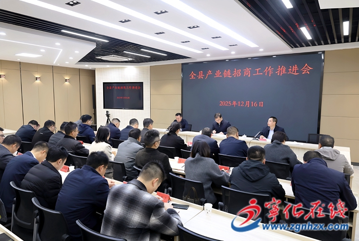 寧化縣產(chǎn)業(yè)鏈招商工作推進會召開